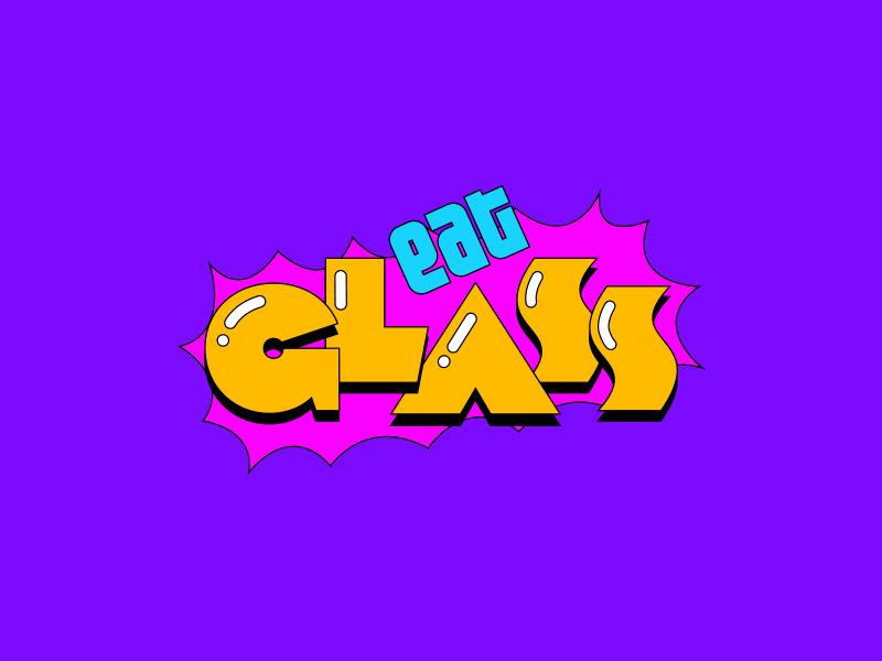 Eat Glass animated type animated typography animation eat glass eat shit gif instagram instagram sticker motion design motion graphics sticker typography