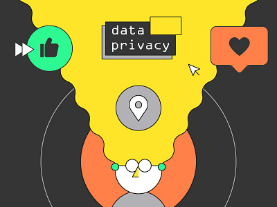 Data Privacy and Deceptive Design animation animations character data data privacy design gif illustration likes motion motion design privacy