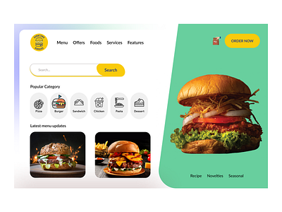 Burger Web branding burger design eat fastfood figma food landing page ui ux web website