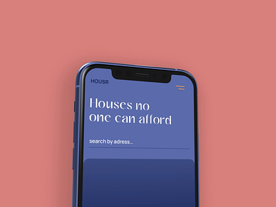 Housr Real Estate Application 3d animation animation app architecture blue gold iphone 11 microinteraction real estate real estate agency share button ui card ux