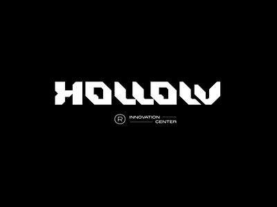 HOLLOW LOGO branding brutalism design futuristic graphic design logo logo design logomark minimalistic typography
