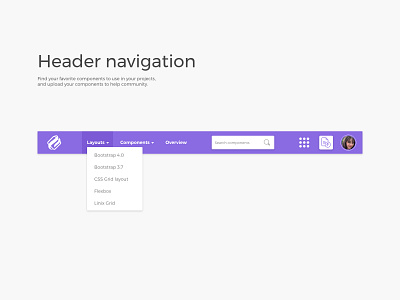 Header Navigation / DailyUI challenge #53