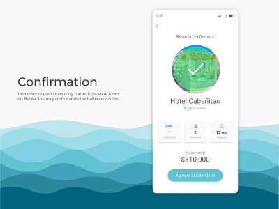 Confirmation / DailyUI challenge #54 adobe adobexd appdesign application confirmation sea typography ui ux uxdesign
