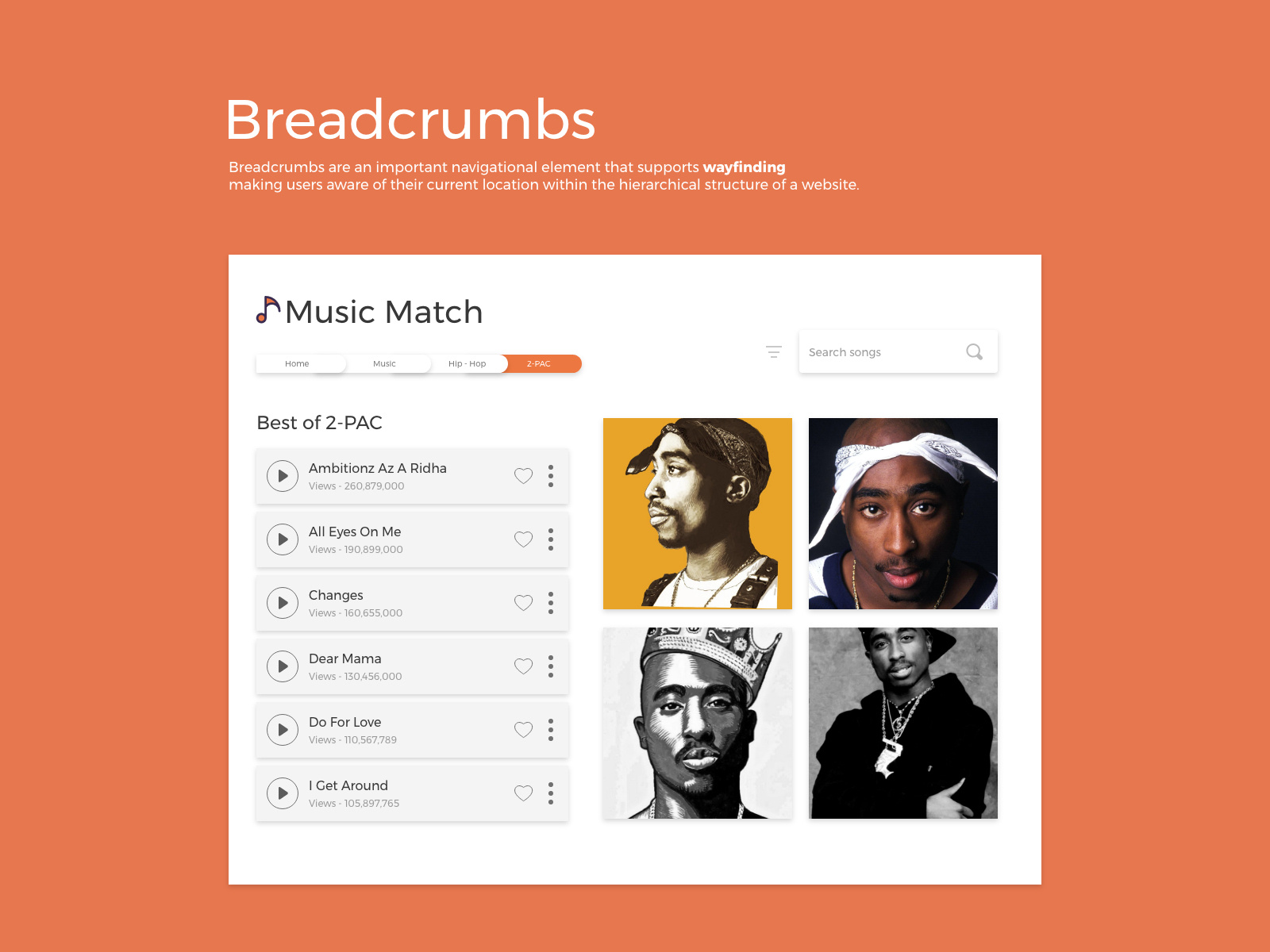 Breadcrumbs / DailyUI challenge 56 by Santiago Restrepo Rueda on Dribbble