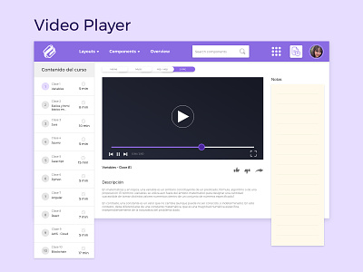 Video Player / DailyUI challenge #57 adobe adobexd documentation learn uxdesign video video player