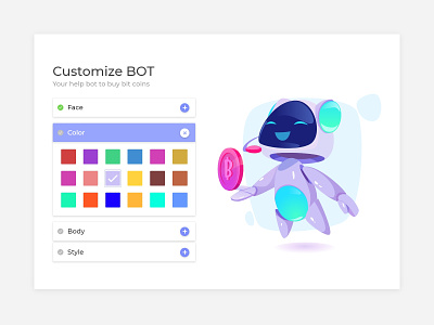 Color Picker / DailyUI challenge #60 adobe adobexd appdesign application bitcoin bot chatbot uxdesign