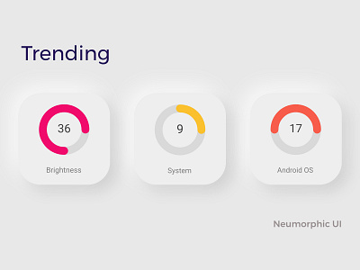Trending-Neumorphic / DailyUI challenge #69