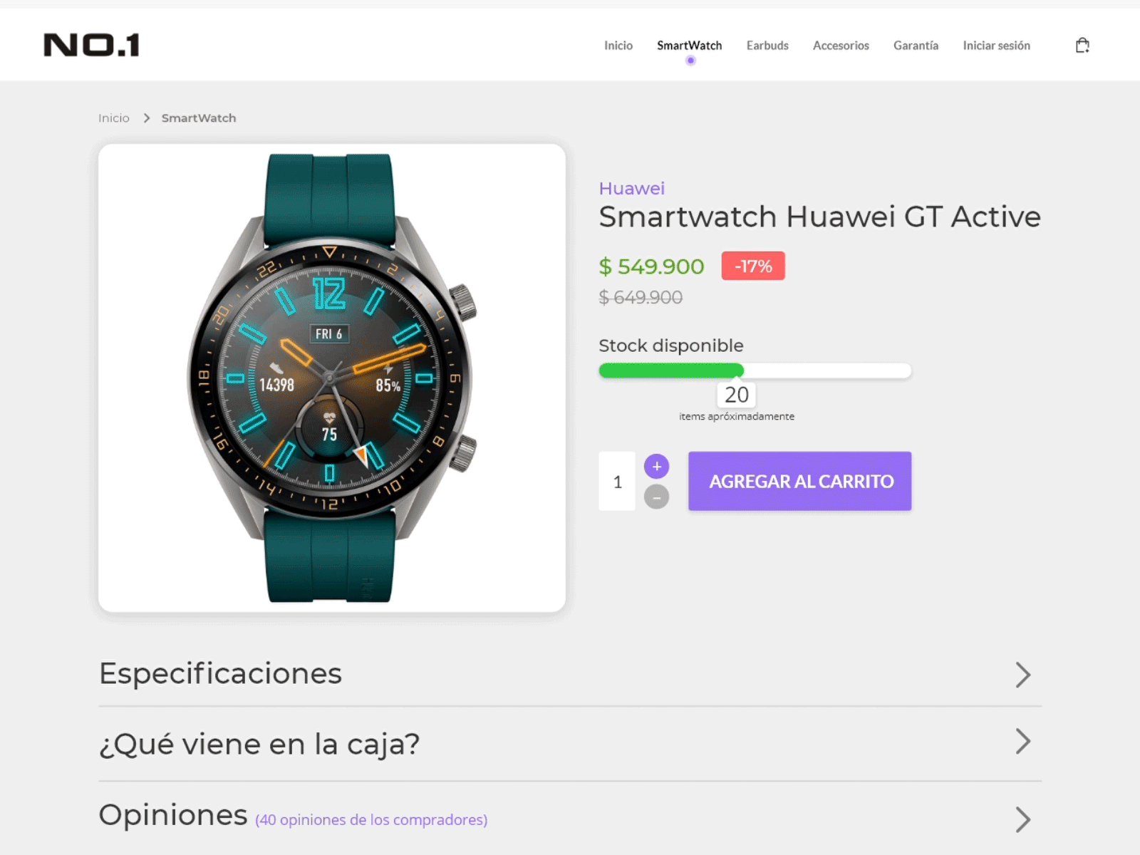 Currently In-Stock / DailyUI challenge #96