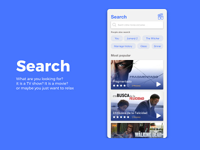 Search / DailyUI Challenge #22 adobe adobexd appdesign application challenge design designer movies movies app search search bar search engine search results searching ui design ux uxdesign