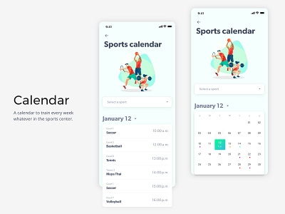 Calendar / DailyUI Challenge #38 adobe adobexd appdesign application calendar ui ui challenge uxdesign