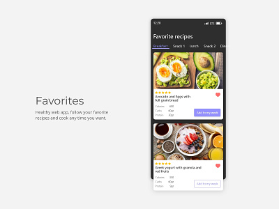 Favorites / DailyUI challenge #44 adobe adobexd appdesign application design designer favorite favorites health app healthcare typography ui design ux uxdesign