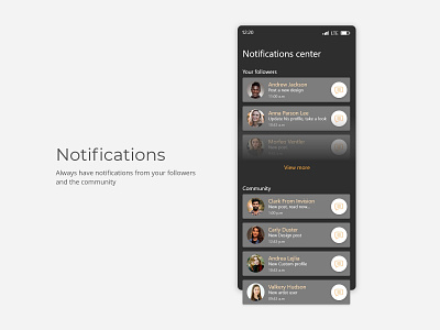 Notifications / DailyUI challenge #49 adobe adobexd appdesign application design designer notifications typography ui ui design uxdesign