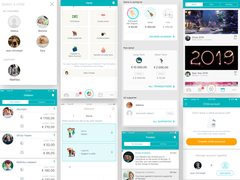 Savings App (for Parents, Kids & Supporters) - GoLive Design!