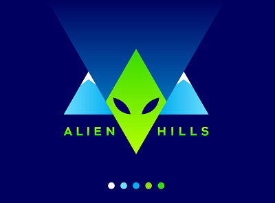 Alien Hills Logo alien alien logo alien mountain animal logo branding creative logo custom logo hills logo illustration logo mountain logo