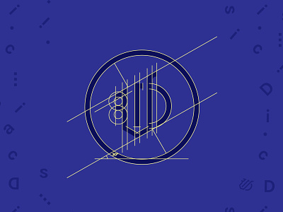 Monogram blue branding id logo monogram
