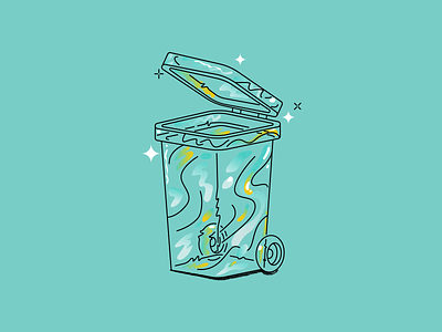 The Truth About Trash Business binder illustration illustrator transparent trash