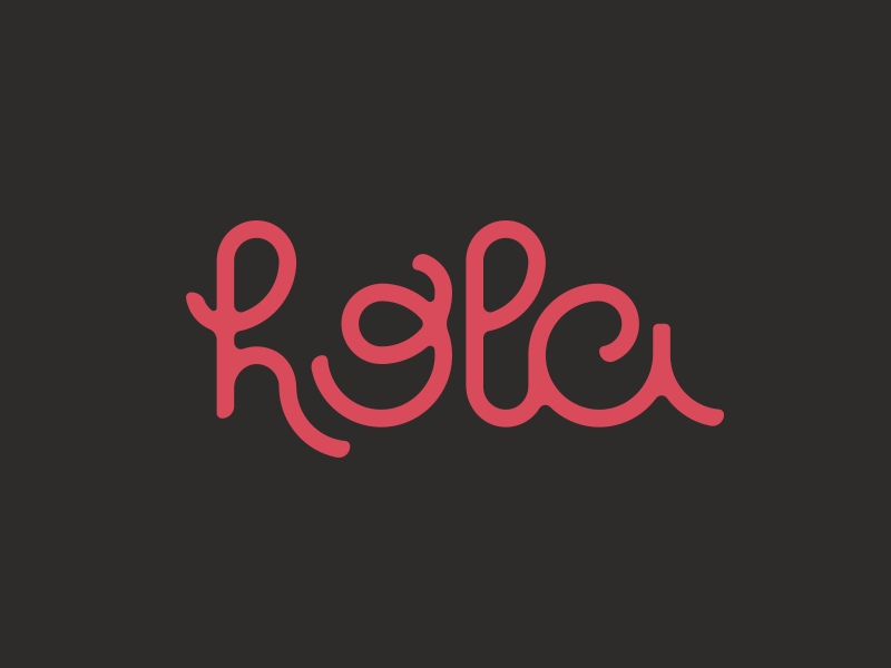 Hola debut handmade hola illustrator lettering logo