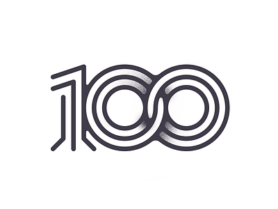 100 100 branding monogram numbers serif typography