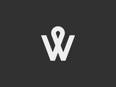 W + Location brandmark concept lettering logo
