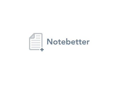Notebetter add app document fold icon identity iphone logo mark note notebetter write