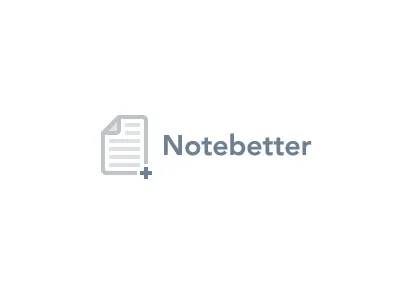 Notebetter add app document fold icon identity iphone logo mark note notebetter write