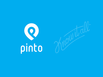 Pinto app brand identity iphone location logo mark pin drop