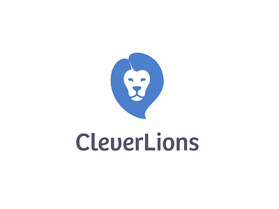 CleverLions animal clever identity lion logo manes mark side part smart