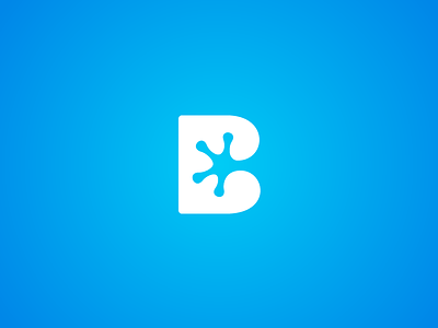'BlueFrog' Unused Logo amphibian b foot frog identity logo mark paw