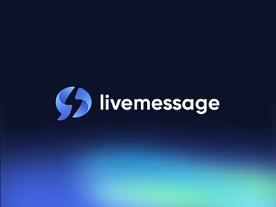 LiveMessage Logo bolt branding bubble chat connect design interact mark spark speak talk