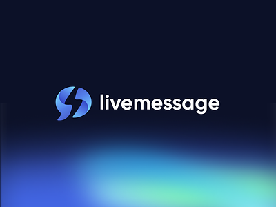LiveMessage Logo bolt branding bubble chat connect design interact mark spark speak talk