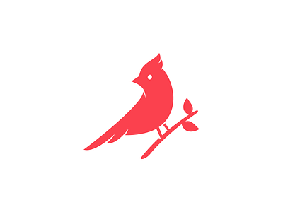 Cardinal beak logo mark red symbol wing