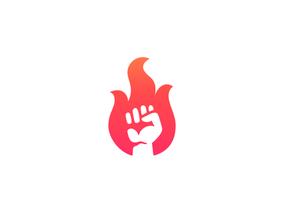 Bikefight Logo bikefight fight fire fist flame hand identity logo mark revolution