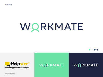 Workmate Logo brand employment hire human identity job logo mark person rebrand symbol wordmark work