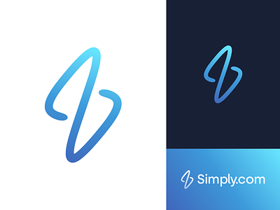Unused Simply.com Logo Concept concept gradient identity logo mark proposal s letter s logo symbol