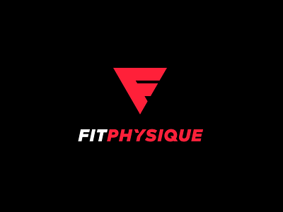 Fitphysique Logo exercise f fit fitness health physique power sport strength triangle website