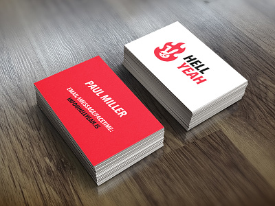 Hell Yeah - Business Cards Mockups bunny fire flame hell yeah identity logo mark pirate rabbit