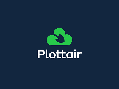 Plottair Logo blockchain brand chia cloud crypto cryptocurrency farm farming harvest logo plot shovel symbol