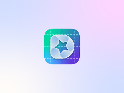Detail Beta Icon brand gradient icon identity logo mark star symbol video