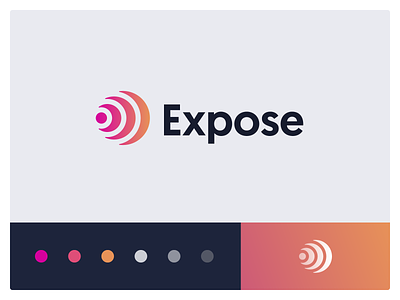 Expose by Beyond Code brand expose gradient identity logo mark show symbol tunnel
