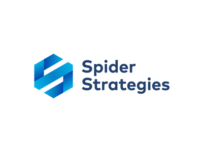 Spider Strategies Logo & Stationary business card gradient hexagon logo mark paper print s spider stationary