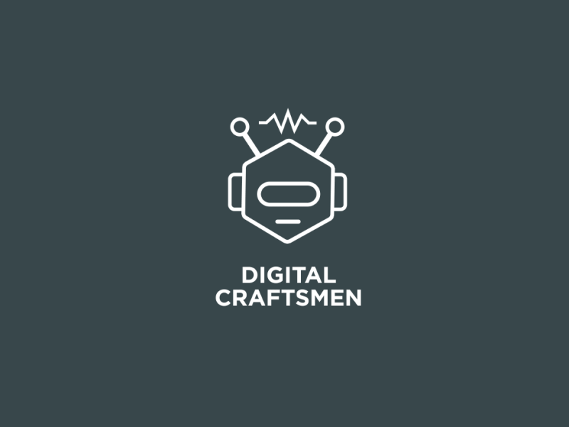 Digital Craftsmen - Animated Logo animated craft electric logo robot spark