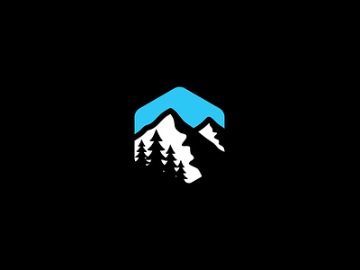 Mountain Logo logo mark mountain nature pine rugged sky vermont