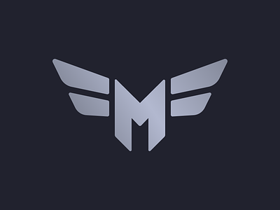 MF Monogram crest insignia mark monogram wings