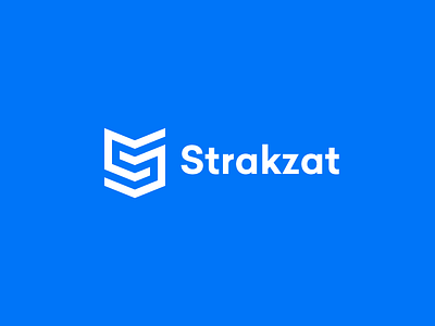 Strakzat Logo abstract blue branding grid logo mark s symbol