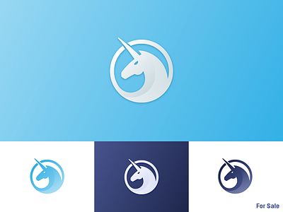 Unicorn Logo - For Sale animal face horn horse logo mark omg gradients unicorn