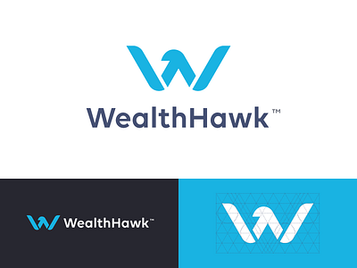 WealthHawk Logo bird eagle finance financial fly hawk wings