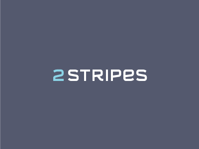 2stripes [Custom Type, Rejected Proposal] babysteps blue custom type no texture purple stripes typography white