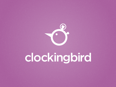 clockingbird logo bird clock clockingbird logo mockingbird pink purple stopwatch watch