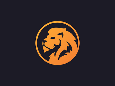 Lion Logo - V2 beast gradient lion mane mark orange