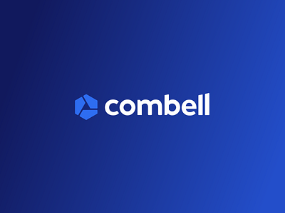 Combell Logo blue c combell geometric art gradient hexagon logo mark symbol